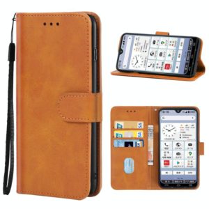 Leather Phone Case For Kyocera KY-51B(Brown) (OEM)