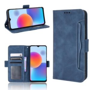 For ZTE Blade A52 Skin Feel Calf Pattern Leather Phone Case(Blue) (OEM)