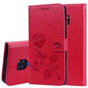 Rose Embossed Horizontal Flip PU Leather Case for Huawei Mate 20, with Holder & Card Slots & Wallet (Red) (OEM)