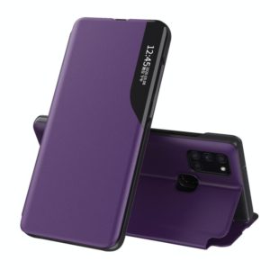 For Samsung Galaxy A21s Attraction Flip Holder Leather Phone Case(Purple) (OEM)