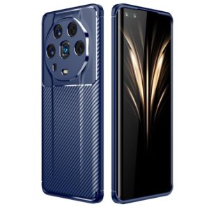 For Honor Magic4 Ultimate Carbon Fiber Texture Shockproof TPU Phone Case(Blue) (OEM)