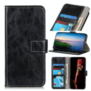 For Samsung Galaxy M51 (Side Fingerprint Version) Retro Crazy Horse Texture Horizontal Flip Leather Case with Holder & Card Slots & Photo Frame & Wallet(Black) (OEM)