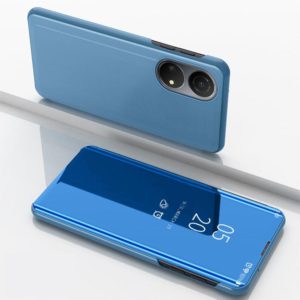 For Honor X7 2022 / X7 Play / Huawei Enjoy 30 Plus Plated Mirror Horizontal Flip Leather Case(Blue) (OEM)