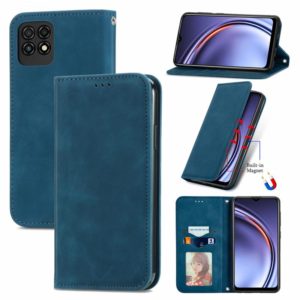 For Huawei Maimang 10 SE Retro Skin Feel Business Magnetic Horizontal Flip Leather Case with Holder & Card Slots & Wallet & Photo Frame(Blue) (OEM)