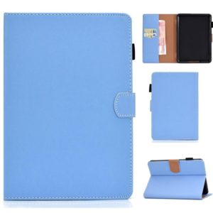 For Kindle Paperwhite 4 / 3 / 2 / 1 Solid Color Tablet PC Universal Magnetic Horizontal Flip Leather Case with Card Slots & Holder(Blue) (OEM)