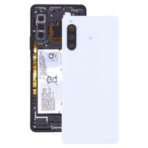 Original Battery Back Cover with Fingerprint for Sony Xperia 10 II(White) (OEM)