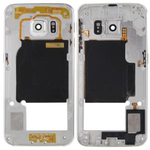 For Galaxy S6 Edge / G925 Back Plate Housing Camera Lens Panel with Side Keys and Speaker Ringer Buzzer (Silver) (OEM)