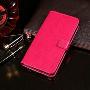 For Blackview A80 Plus idewei Crazy Horse Texture Horizontal Flip Leather Case with Holder & Card Slots & Wallet(Rose Red) (idewei) (OEM)
