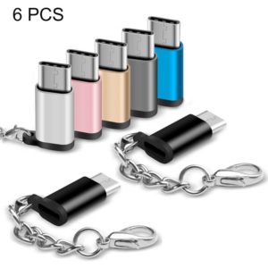 6 PCS Micro USB Female to USB-C / Type-C Male Connector Adapter Random Delivery (OEM)