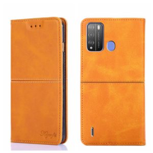 For Itel Vision 1 Pro Cow Texture Magnetic Horizontal Flip Leather Phone Case(Light Brown) (OEM)