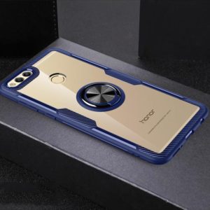 Scratchproof TPU + Acrylic Ring Bracket Protective Case For Huawei Honor 7X(Blue) (OEM)