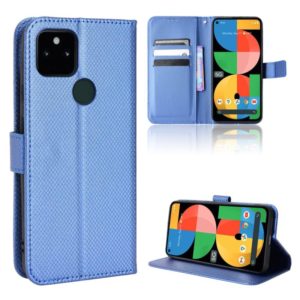 For Google Pixel 5a 5G Diamond Texture Leather Phone Case(Blue) (OEM)
