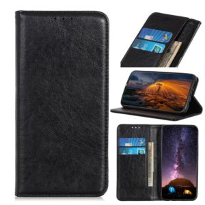 For Motorola Moto E40/E20/E30/Lenovo K14 Plus Magnetic Crazy Horse Texture Horizontal Flip Leather Phone Case(Black) (OEM)