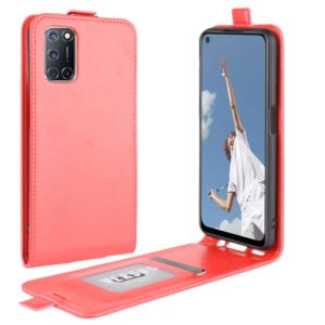 For OPPO A72 R64 Texture Single Vertical Flip Leather Protective Case with Card Slots & Photo Frame(Red) (OEM)