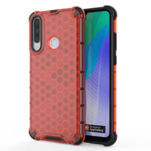 For Huawei Y6P Shockproof Honeycomb PC + TPU Case(Red) (OEM)