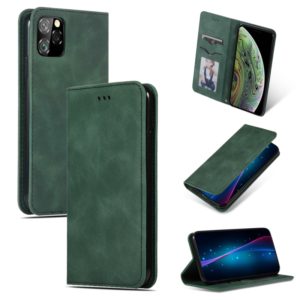 For iPhone 11 Pro Retro Skin Feel Business Magnetic Horizontal Flip Leather Case(Army Green) (OEM)