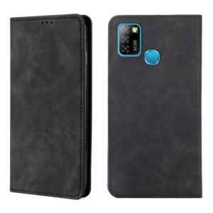 For Infinix Hot 10 Lite / Smart 5 X657 Skin Feel Magnetic Horizontal Flip Leather Case with Holder & Card Slots(Black) (OEM)