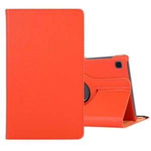 For Samsung Galaxy A7 Lite T220 360 Degree Rotation Litchi Texture Flip Leather Case with Holder(Orange) (OEM)