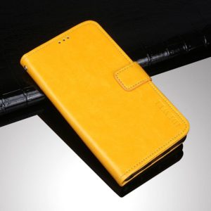 For Umidigi Bison GT idewei Crazy Horse Texture Horizontal Flip Leather Case with Holder & Card Slots & Wallet(Yellow) (idewei) (OEM)