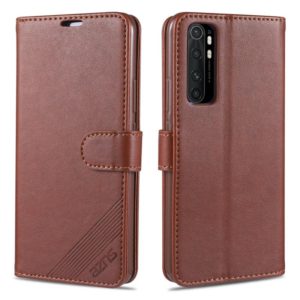 For Xiaomi Mi Note 10 Lite AZNS Sheepskin Texture Horizontal Flip Leather Case with Holder & Card Slots & Wallet(Brown) (AZNS) (OEM)