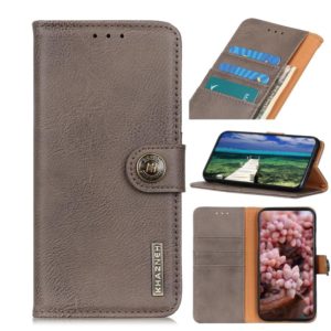 For Sony Xperia 1 III KHAZNEH Cowhide Texture Horizontal Flip Leather Case with Holder & Card Slots & Wallet(Khaki) (OEM)
