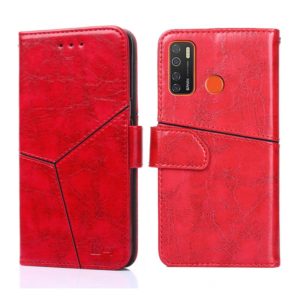 For Tecno Camon 15 CD7/ Camon 15 Air Geometric Stitching Horizontal Flip Leather Phone Case(Red) (OEM)