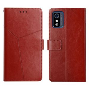 For ZTE Blade L9 Y Stitching Horizontal Flip Leather Phone Case(Brown) (OEM)