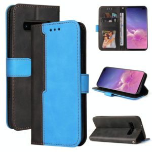 For Samsung Galaxy S10e Business Stitching-Color Horizontal Flip PU Leather Case with Holder & Card Slots & Photo Frame(Blue) (OEM)