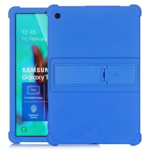 For Galaxy Tab S5e T720 Tablet PC Silicone Protective Case with Invisible Bracket(Dark Blue) (OEM)