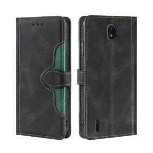 For Nokia C01 Plus / C1 2nd Editon Skin Feel Straw Hat Magnetic Buckle Leather Phone Case(Black) (OEM)
