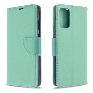 For Galaxy S20 Ultra Litchi Texture Pure Color Horizontal Flip PU Leather Case with Holder & Card Slots & Wallet & Lanyard(Green) (OEM)