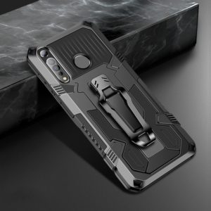 For Motorola Moto G8 Plus Machine Armor Warrior Shockproof PC + TPU Protective Case(Black) (OEM)