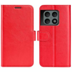 For OnePlus 10 Pro 5G R64 Texture Single Horizontal Flip Phone Protective Case with Holder & Card Slots & Wallet& Photo Frame(Red) (OEM)