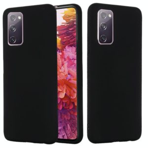 For Samsung Galaxy S20 FE / S20 Lite Pure Color Liquid Silicone Shockproof Full Coverage Case(Black) (OEM)
