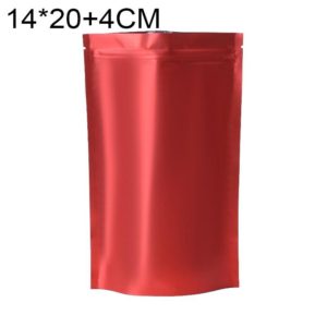 100 PCS/Set Matte Aluminum Foil Snack Stand-up Pouch, Size:14x20+4cm(Red) (OEM)