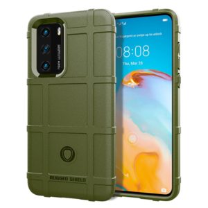 For Huawei P40 Full Coverage Shockproof TPU Case(Army Green) (OEM)