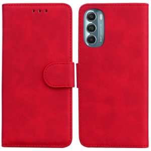 For Motorola Moto G Stylus 5G 2022 Skin Feel Pure Color Flip Leather Phone Case(Red) (OEM)