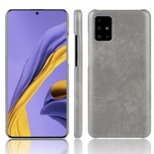 For Galaxy A51 Shockproof Litchi Texture PC + PU Case(Gray) (OEM)