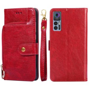 For TCL 30 5G/30 + 5G Zipper Bag Leather Phone Case(Red) (OEM)