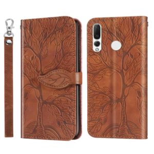 For Huawei P smart Z Life of Tree Embossing Pattern Horizontal Flip Leather Case with Holder & Card Slot & Wallet & Photo Frame & Lanyard(Brown) (OEM)