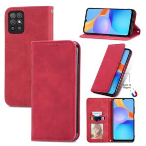 For Honor Play 5T Retro Skin Feel Business Magnetic Horizontal Flip Leather Case with Holder & Card Slots & Wallet & Photo Frame(Red) (OEM)