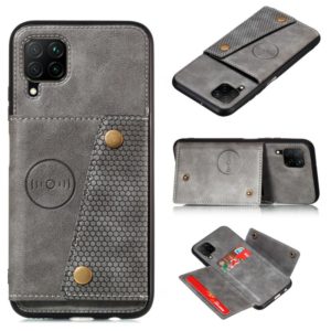 For Huawei Nova 6se PU + TPU Shockproof Magnetic Protective Case with Card Slots(Grey) (OEM)