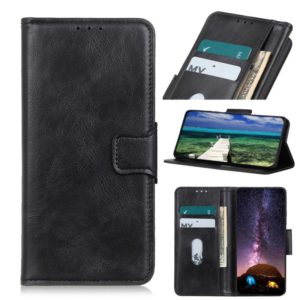 For Samsung Galaxy A22 5G(EU Version) Mirren Crazy Horse Texture Horizontal Flip Leather Case with Holder & Card Slots & Wallet(Black) (OEM)