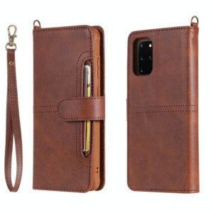 For Galaxy S20 Plus Multifunctional Detachable Magnetic Horizontal Flip Leather Case with Card Slots & Holder & Wallet(Coffee) (OEM)