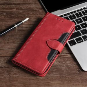 For Xiaomi Redmi Note 8 Stitching Skin Feel Magnetic Buckle Horizontal Flip PU Leather Case with Holder & Card Slots & Wallet(Red) (OEM)