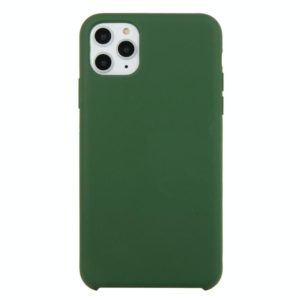 For iPhone 11 Pro Max Solid Color Solid Silicone Shockproof Case (Forest Green) (OEM)