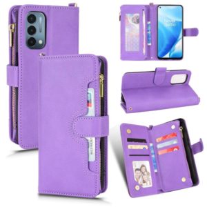 For OnePlus Nord N200 5G Litchi Texture Zipper Leather Phone Case(Purple) (OEM)