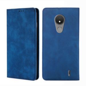 For Nokia C21 Skin Feel Magnetic Horizontal Flip Leather Phone Case(Blue) (OEM)