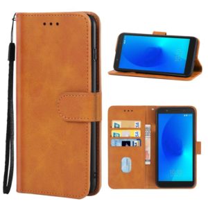 Leather Phone Case For Alcatel 1x(Brown) (OEM)