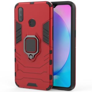 PC + TPU Shockproof Protective Case with Magnetic Ring Holder for Oppo Realme 3(Red) (OEM)